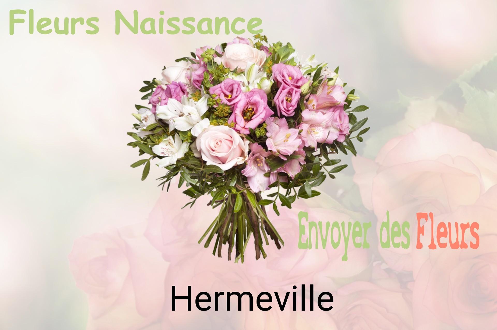 Bouquet de fleurs de naissance livré à Hermeville
